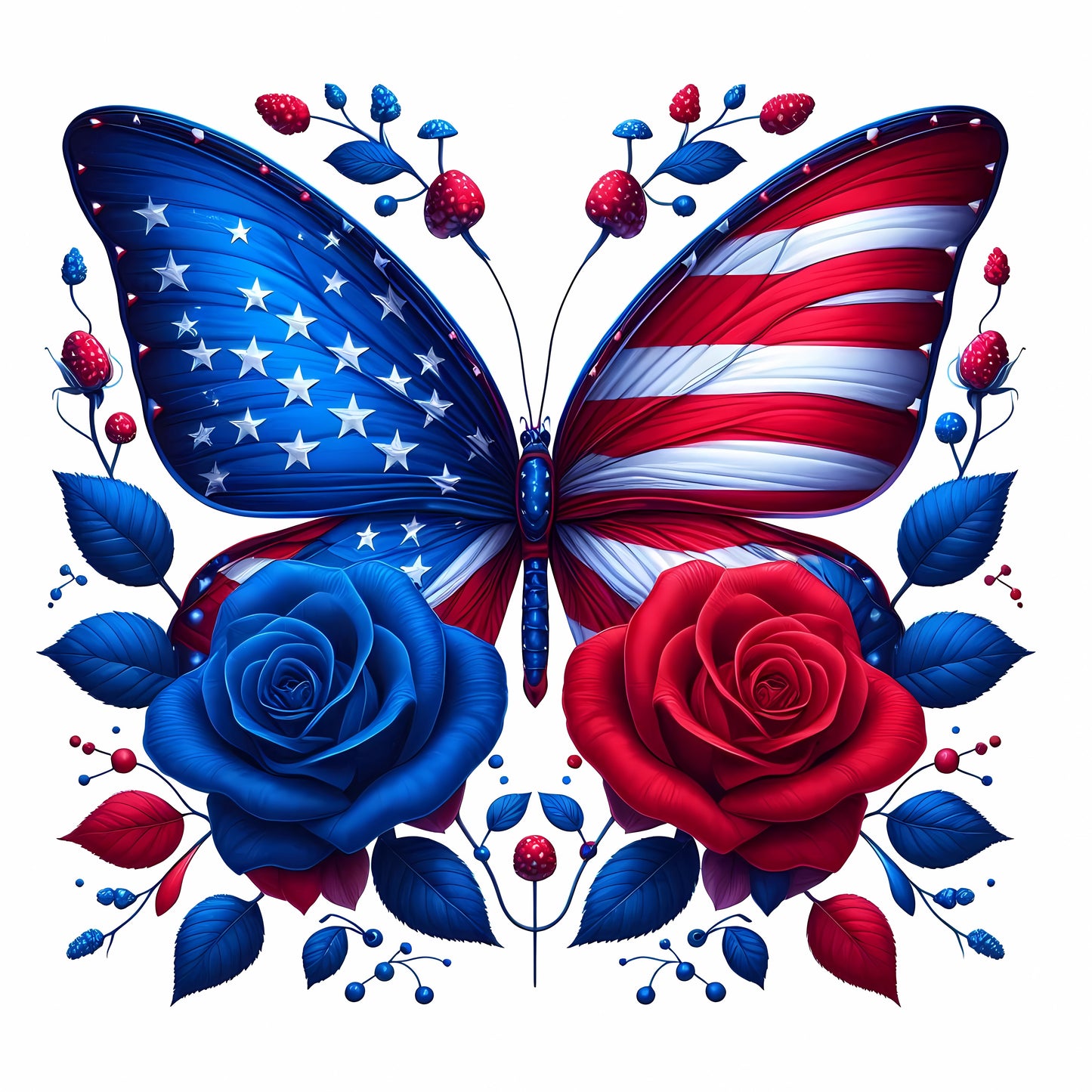 Sublimation Print/ Patriotic Butterfly