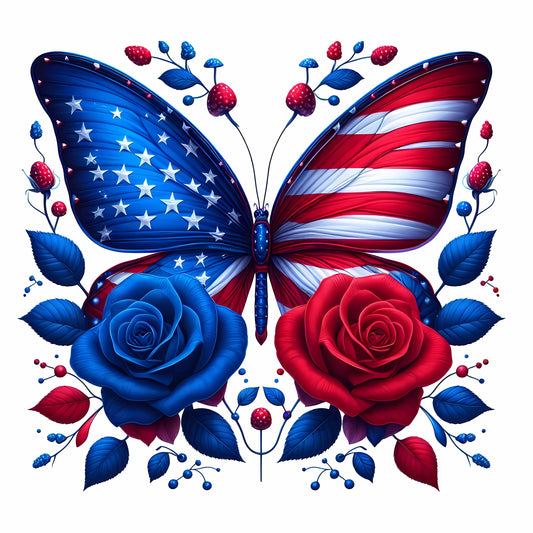 Sublimation Print/ Patriotic Butterfly